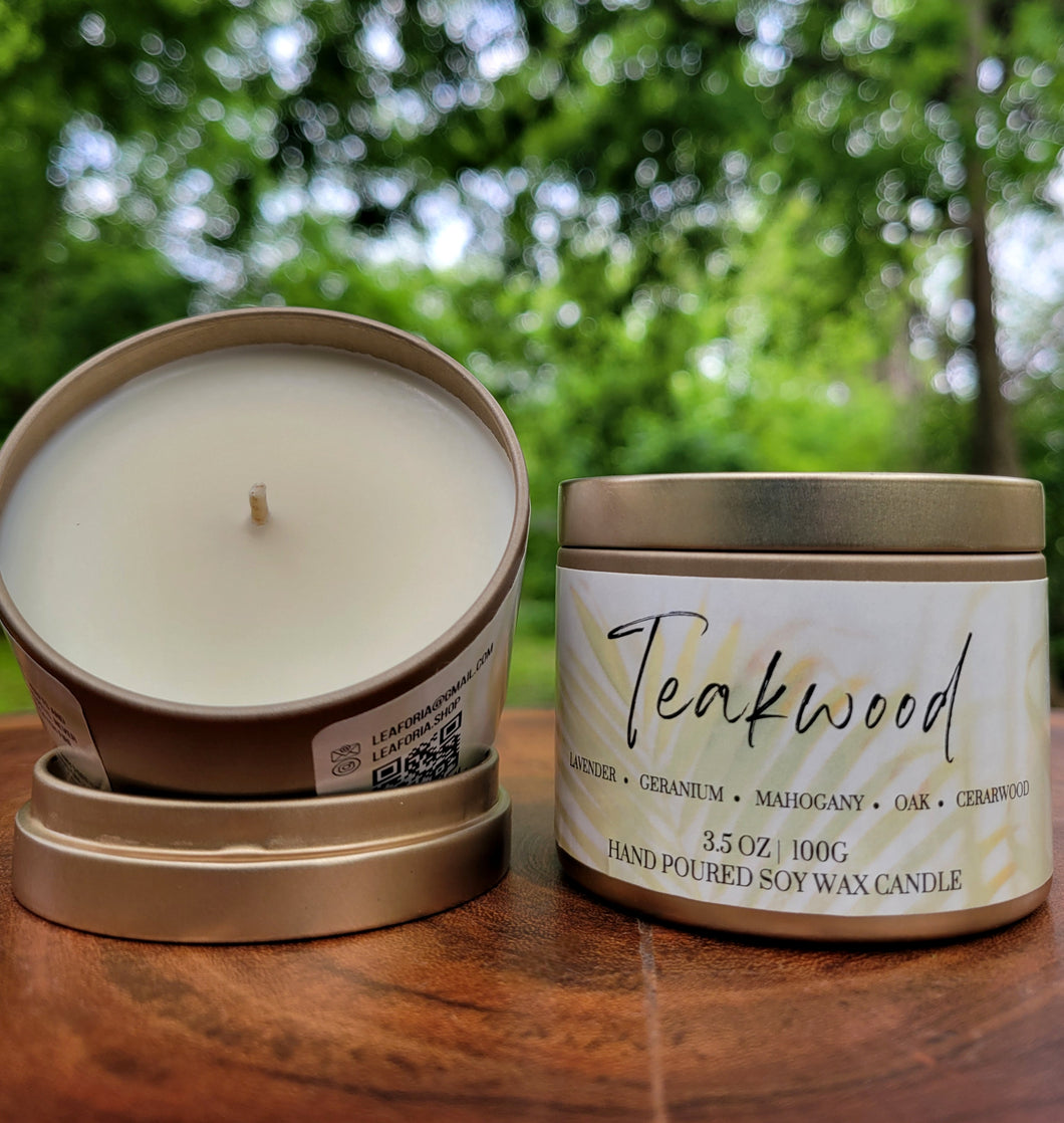 'Teakwood' Travel Candle