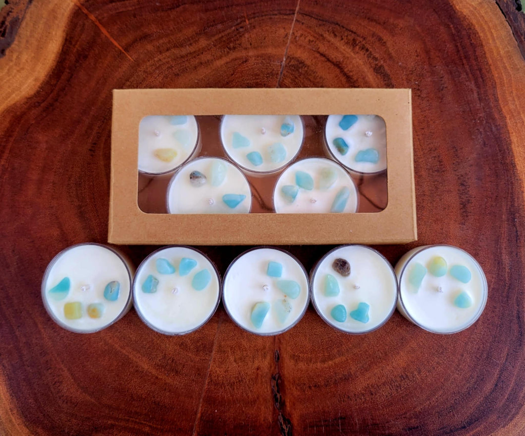 Throat Chakra Tealight Pack